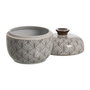 Caja Blanco-Marrón Porcelana Decoración 18 X 18 X 19 cm