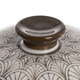 Caja Blanco-Marrón Porcelana Decoración 18 X 18 X 19 cm