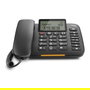 Gigaset DL380 Teléfono Analógico con Altavoz, Identificador de Llamadas, Pantalla LCD, 99 Entradas, Negro