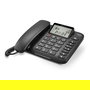 Gigaset DL380 Teléfono Analógico con Altavoz, Identificador de Llamadas, Pantalla LCD, 99 Entradas, Negro