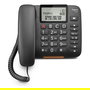 Gigaset DL380 Teléfono Analógico con Altavoz, Identificador de Llamadas, Pantalla LCD, 99 Entradas, Negro