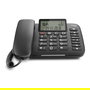 Gigaset DL380 Teléfono Analógico con Altavoz, Identificador de Llamadas, Pantalla LCD, 99 Entradas, Negro