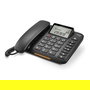 Gigaset DL380 Teléfono Analógico con Altavoz, Identificador de Llamadas, Pantalla LCD, 99 Entradas, Negro