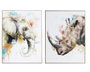 DKD Home Decor Cuadro Lienzo Animal Surtido de 2 Piezas 60x3,5x80 cm