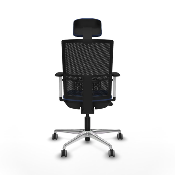 PIQUERAS Y CRESPO Silla de oficina Yunquera con mecanismo Sincro/Traslack, Azul marino y Negro