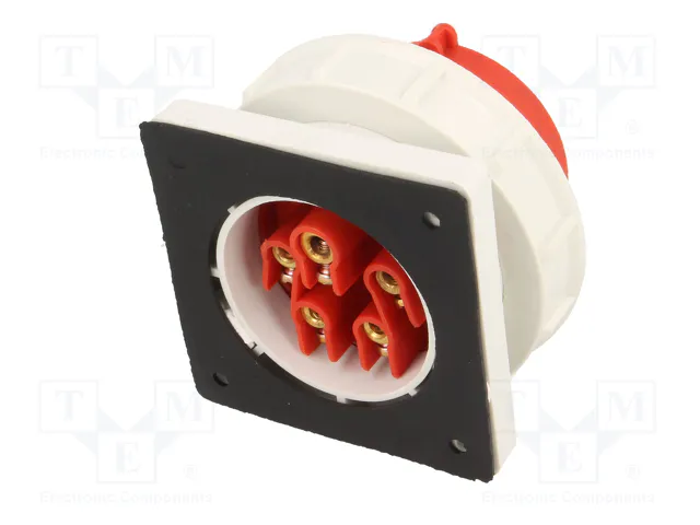 PAWBOL Conector de alimentación AC trifásico macho 16A 400V 5 pines PAWBOL Conector de alimentación AC trifásico macho 16A 400V 5 pines