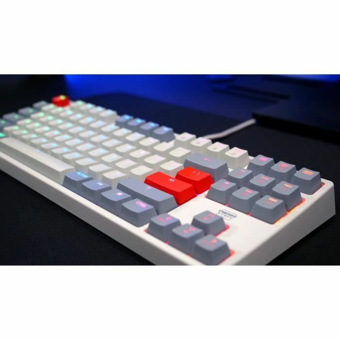 Cherry XTRFY K4V2 RGB TKL RETRO Teclado Mecánico para Juegos RGB Negro MX2A Rojo