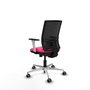 PIQUERAS Y CRESPO Silla de oficina Yunquera con mecanismo Sincro/Traslack Rosa y Negro