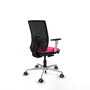 PIQUERAS Y CRESPO Silla de oficina Yunquera con mecanismo Sincro/Traslack Rosa y Negro