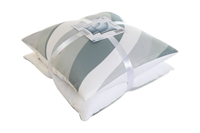 DKD Home Decor Cojín Multicolor Ondas Polyester Set de 2 45 x 45 x 5 cm