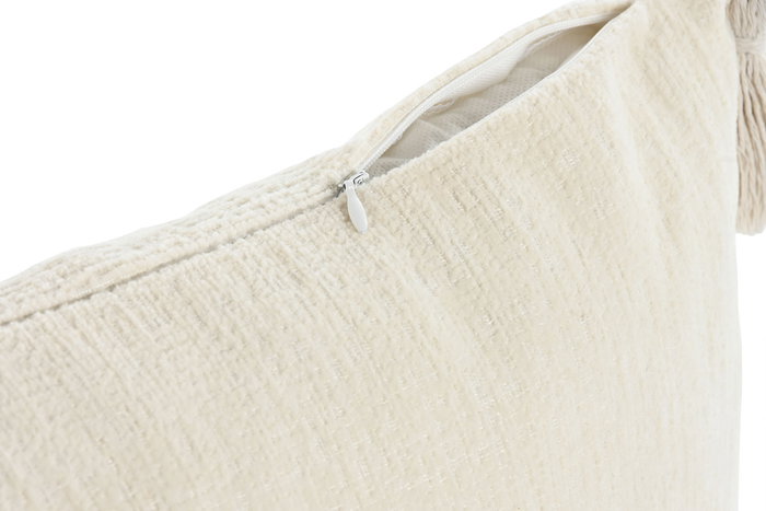 DKD Home Decor Cojin Boho Natural Tufted 8 x 31 x 51 cm (2 Unidades) Crudo