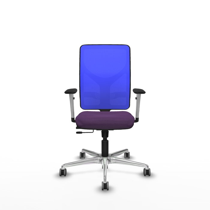 PIQUERAS Y CRESPO Silla de oficina Motilla con mecanismo Sincro/Traslack Azul y Morado