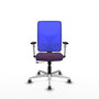 PIQUERAS Y CRESPO Silla de oficina Motilla con mecanismo Sincro/Traslack Azul y Morado