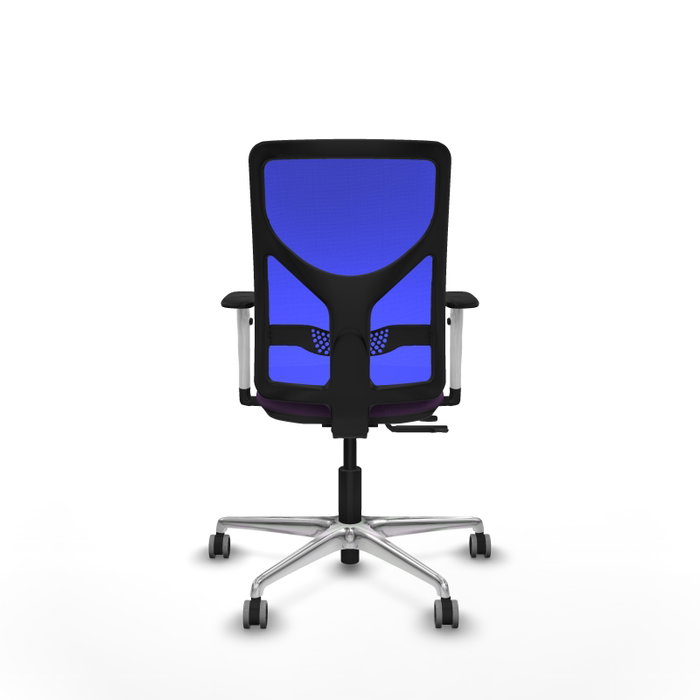 PIQUERAS Y CRESPO Silla de oficina Motilla con mecanismo Sincro/Traslack Azul y Morado