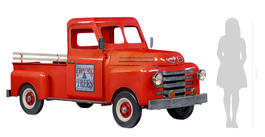 DKD Home Decor Camioneta LED Metal Roja XXL