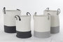 DKD Home Decor Cesta Atlantico Gris Oscuro Gris Claro Set de 2 (40 x 52 x 40 cm)