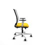 PIQUERAS Y CRESPO Silla de oficina Haches con mecanismo Sincro/Traslack, Amarillo y Blanco