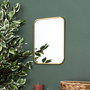Home Deco Factory Espejo Rectangular Dorado 34x25 cm
