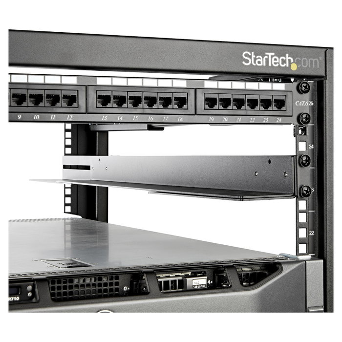 StarTech.com Carriles para Rack de Servidores 1U con Profundidad Ajustable, 2 Unidades, Negro, 60,9 a 91,4 cm