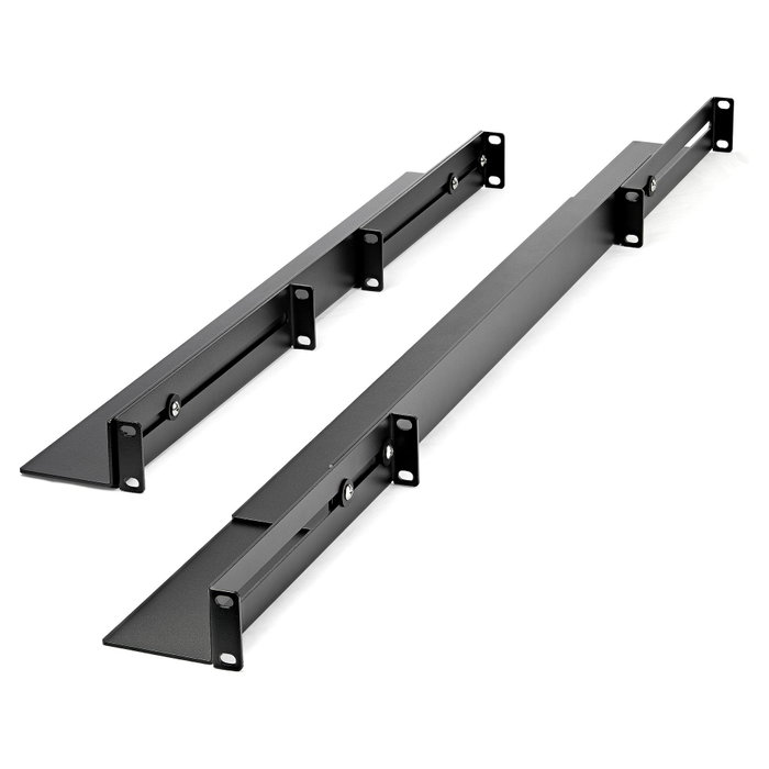 StarTech.com Carriles para Rack de Servidores 1U con Profundidad Ajustable, 2 Unidades, Negro, 60,9 a 91,4 cm