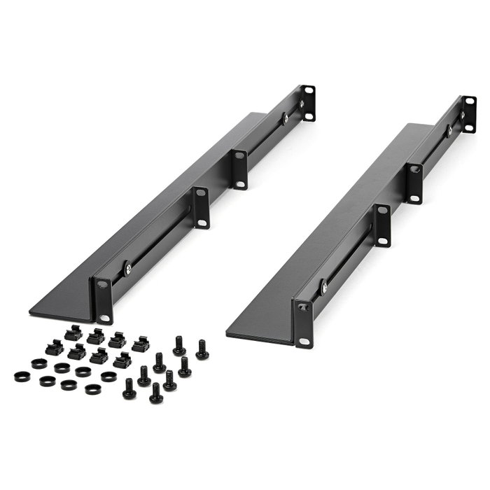 StarTech.com Carriles para Rack de Servidores 1U con Profundidad Ajustable, 2 Unidades, Negro, 60,9 a 91,4 cm