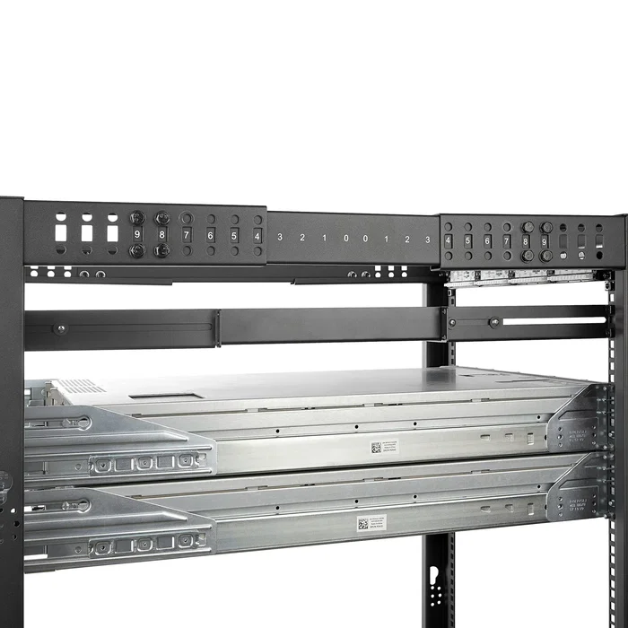 StarTech.com UNIRAILS1UB Rieles de Rack Universales 1U Ajustables (60-91cm) para Rack 19", Cumple EIA/ECA-310, Soporta hasta 90kg - Kit de Carriles de Servidor con Tornillos