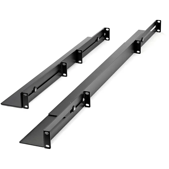 StarTech.com UNIRAILS1UB Rieles de Rack Universales 1U Ajustables (60-91cm) para Rack 19", Cumple EIA/ECA-310, Soporta hasta 90kg - Kit de Carriles de Servidor con Tornillos