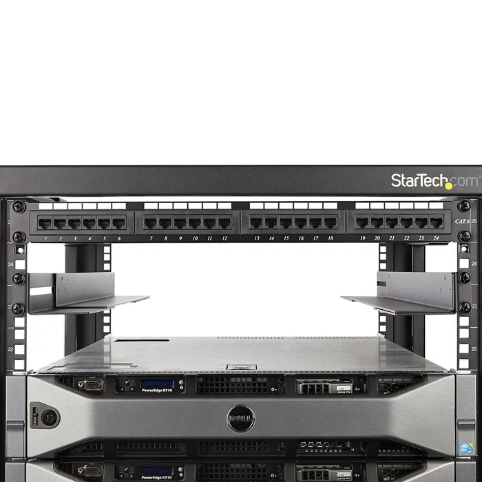 StarTech.com UNIRAILS1UB Rieles de Rack Universales 1U Ajustables (60-91cm) para Rack 19", Cumple EIA/ECA-310, Soporta hasta 90kg - Kit de Carriles de Servidor con Tornillos