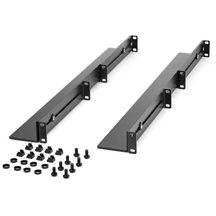 StarTech.com UNIRAILS1UB Rieles de Rack Universales 1U Ajustables (60-91cm) para Rack 19", Cumple EIA/ECA-310, Soporta hasta 90kg - Kit de Carriles de Servidor con Tornillos