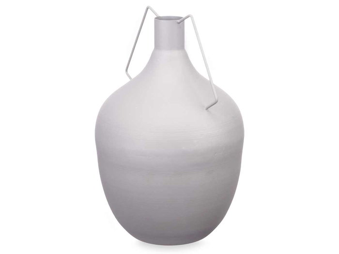 Giftdecor Jarron Acero Botella Gris Pastel 24x40x24 cm (Set de 4)