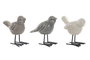 DKD Home Decor Figura de Pájaro en Porcelana y Metal Surtida