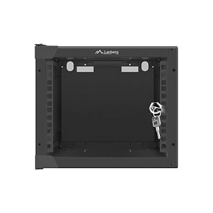 Lanberg Armario Rack Mural 10 Pulgadas 4U Negro con Puerta de Cristal Lanberg Armario Rack Mural 10 Pulgadas 4U Negro con Puerta de Cristal