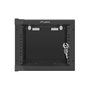 Lanberg Armario Rack Mural 10 Pulgadas 4U Negro con Puerta de Cristal