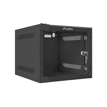Lanberg Armario Rack Mural 10 Pulgadas 4U Negro con Puerta de Cristal Lanberg Armario Rack Mural 10 Pulgadas 4U Negro con Puerta de Cristal