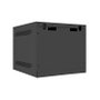 Lanberg Armario Rack Mural 10 Pulgadas 4U Negro con Puerta de Cristal