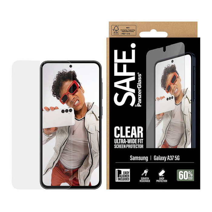 PanzerGlass SAFE Protector de Pantalla Samsung Galaxy A37 5G Ultra-Wide Fit EasyAligner PanzerGlass SAFE Protector de Pantalla Samsung Galaxy A37 5G Ultra-Wide Fit EasyAligner