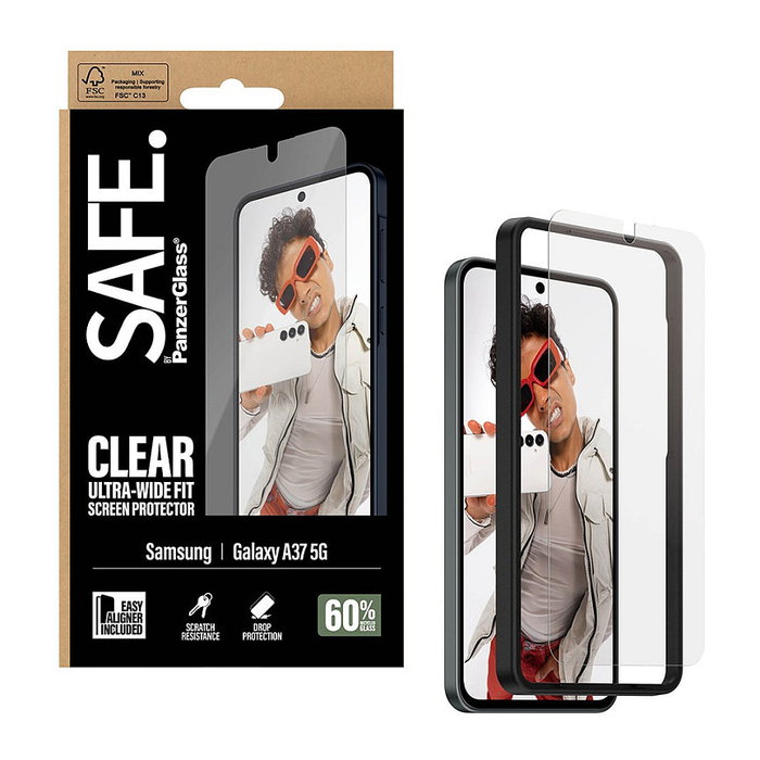 PanzerGlass SAFE Protector de Pantalla Samsung Galaxy A37 5G Ultra-Wide Fit EasyAligner PanzerGlass SAFE Protector de Pantalla Samsung Galaxy A37 5G Ultra-Wide Fit EasyAligner