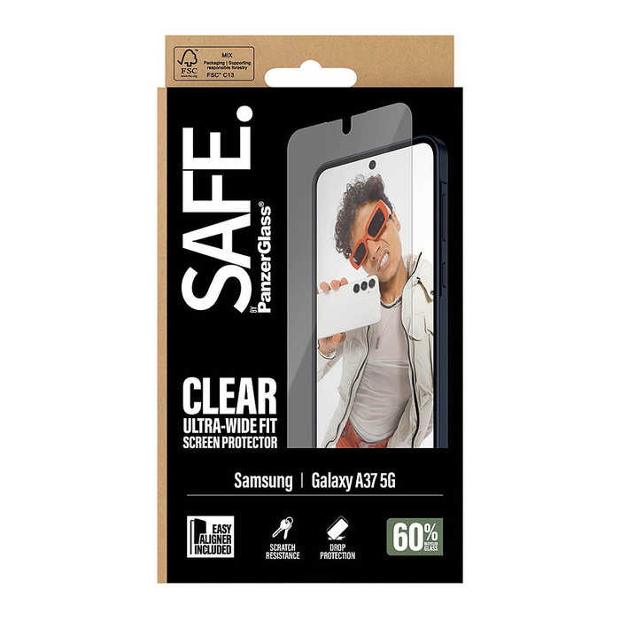 PanzerGlass SAFE Protector de Pantalla Samsung Galaxy A37 5G Ultra-Wide Fit EasyAligner PanzerGlass SAFE Protector de Pantalla Samsung Galaxy A37 5G Ultra-Wide Fit EasyAligner