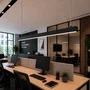 Luminaria LED Enlazable 38W 150cm CCT Luz Regulable 3000K-6500K IP20, Instalación Superficie o Suspendida, Acabado Negro, 3800 Lúmenes, Ángulo 75º