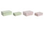DKD Home Decor Set de 2 Joyeros de Mango y Aluminio 15x10x6 cm