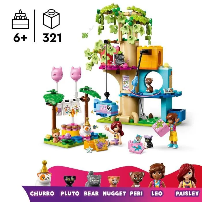 LEGO Friends Fiesta de cumpleaños y casa árbol felina 42666