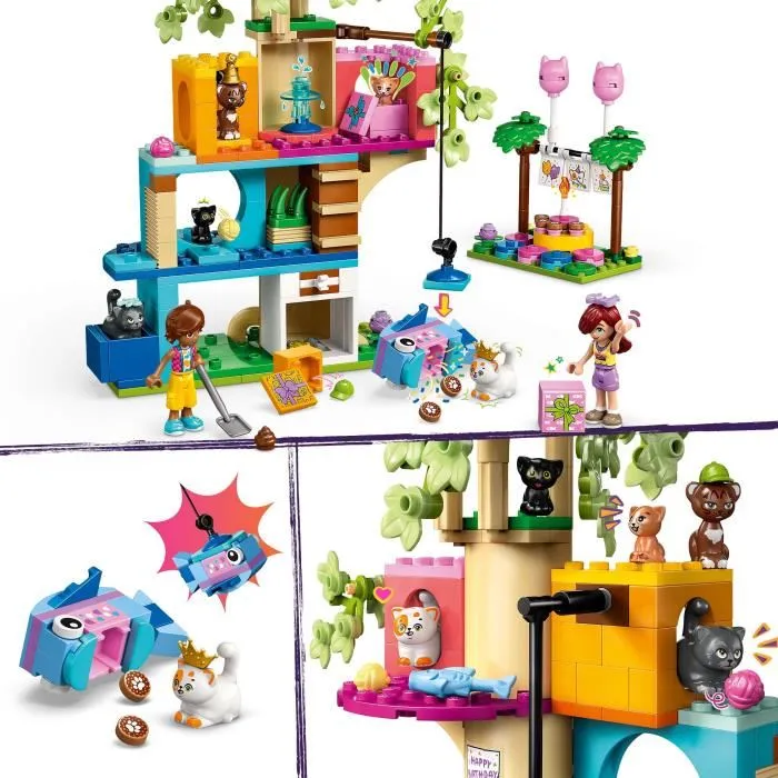 LEGO Friends Fiesta de cumpleaños y casa árbol felina 42666