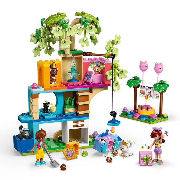 LEGO Friends Fiesta de Cumpleaños y Casa del Árbol Felina, 2 Minipersonajes y 5 Gatos LEGO Friends Fiesta de Cumpleaños y Casa del Árbol Felina, 2 Minipersonajes y 5 Gatos