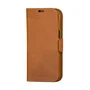 Dbramante1928 Lynge Funda de Cuero de Grano Entero Marrón Folio con Cierre Magnético para Apple iPhone 15