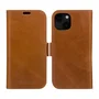 Dbramante1928 Lynge Funda de Cuero de Grano Entero Marrón Folio con Cierre Magnético para Apple iPhone 15