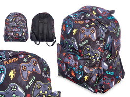 Pincello Mochila Infantil Games Estampado Colorido Tela 22x28x12cm (Set de 12)