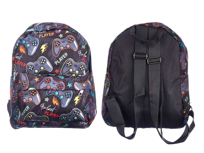 Pincello Mochila Infantil Games Estampado Colorido Tela 22x28x12cm (Set de 12)