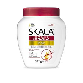 Skala Crema Acondicionadora 12 en 1 para Cabello Dañado, Restauración y Nutrición, 1000 mL