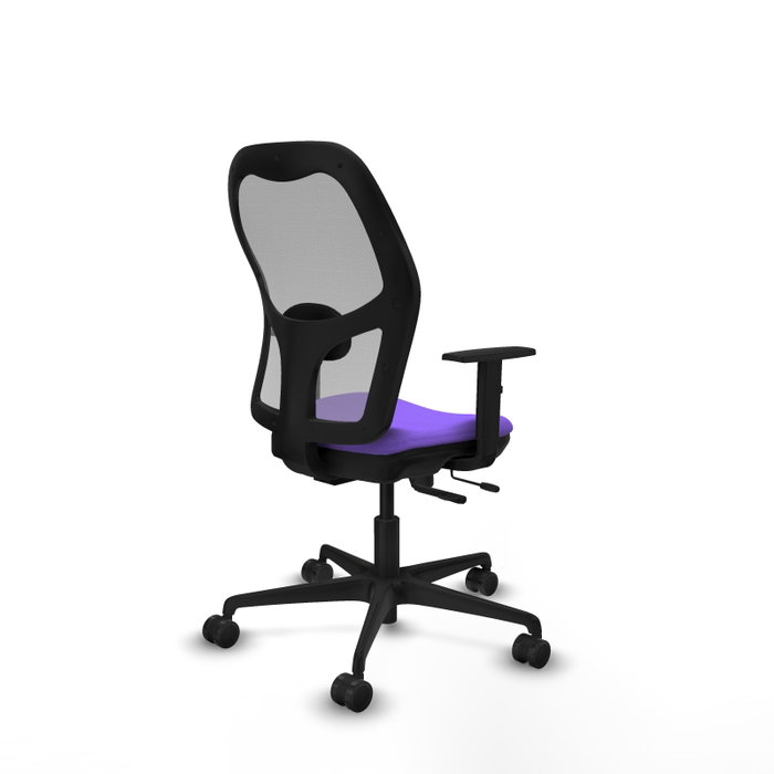 PIQUERAS Y CRESPO Silla de oficina Jorquera con mecanismo Sincro/Traslack, Tela Lila y Malla Gris