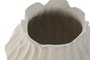 DKD Home Decor Jarrón de Porcelana Wavy Crema 18x18x15 cm